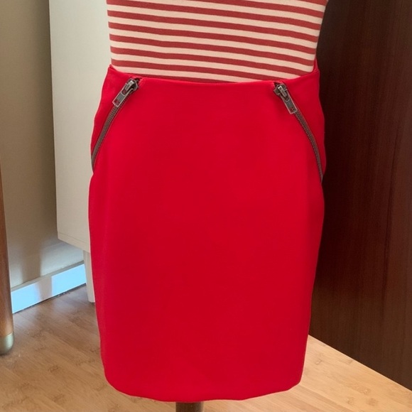 BCBG Red Mini Skirt - Picture 1 of 8